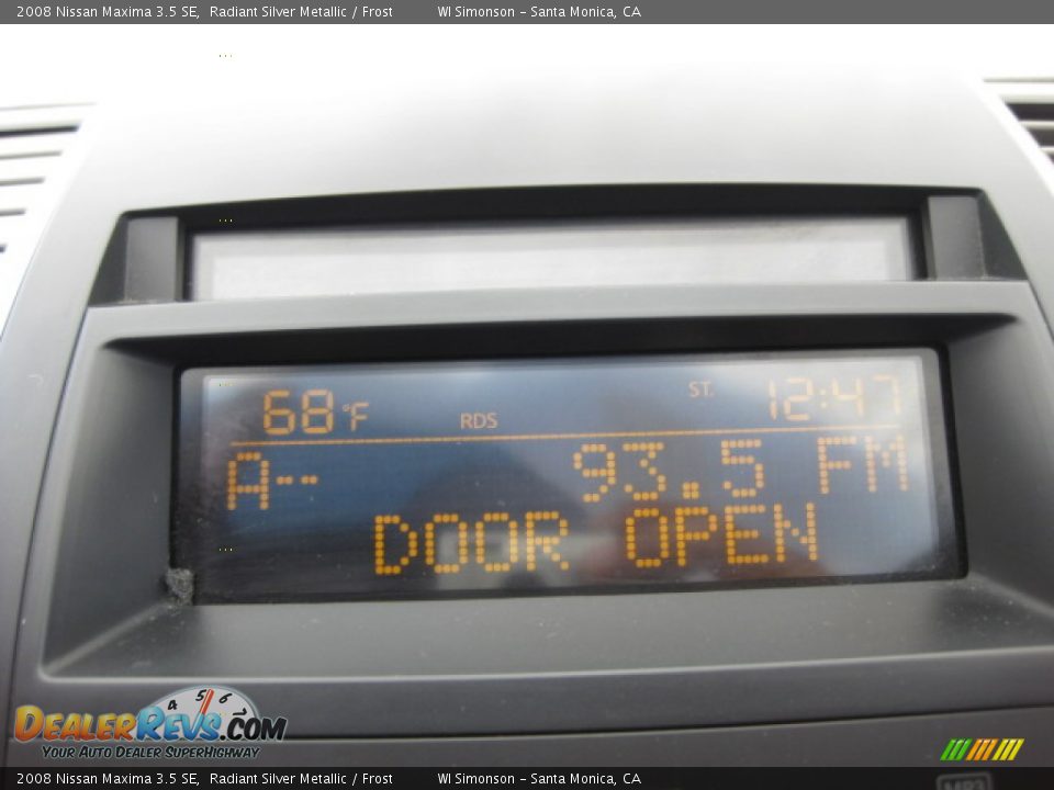 2008 Nissan Maxima 3.5 SE Radiant Silver Metallic / Frost Photo #14