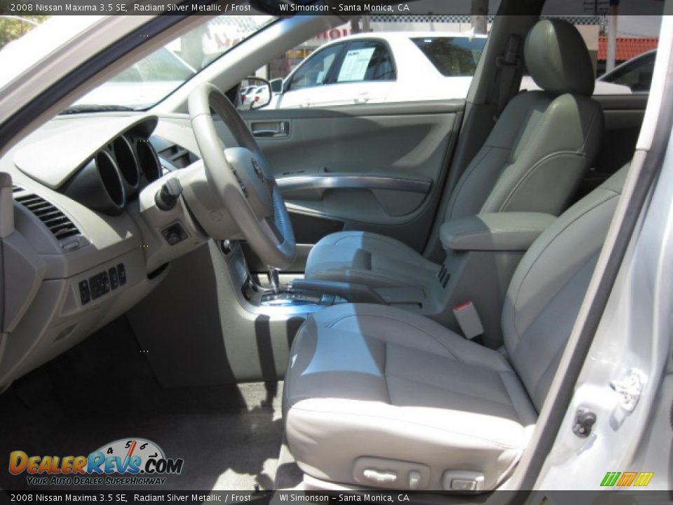 2008 Nissan Maxima 3.5 SE Radiant Silver Metallic / Frost Photo #16