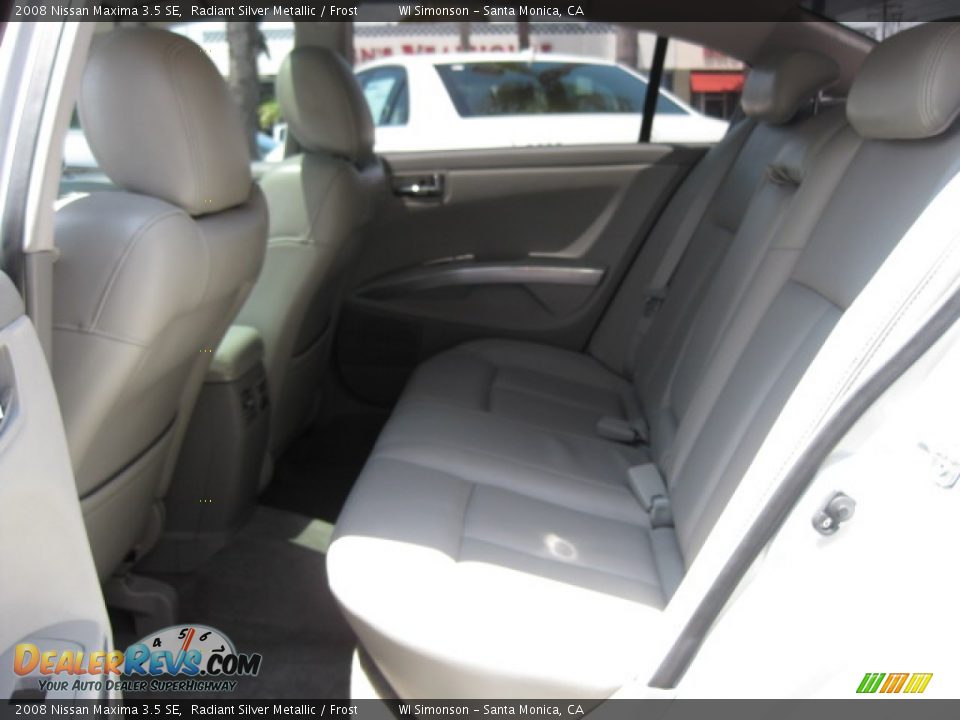 2008 Nissan Maxima 3.5 SE Radiant Silver Metallic / Frost Photo #17