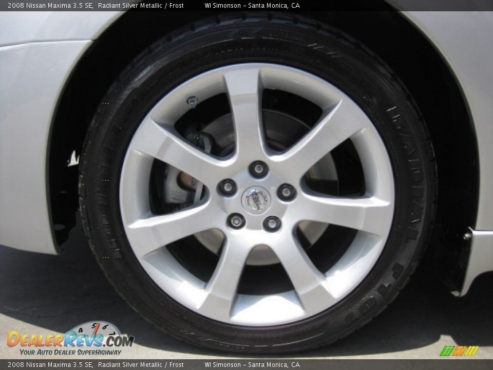 2008 Nissan Maxima 3.5 SE Radiant Silver Metallic / Frost Photo #24