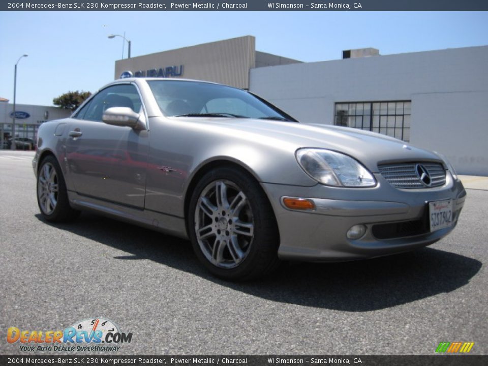 2004 Mercedes-Benz SLK 230 Kompressor Roadster Pewter Metallic / Charcoal Photo #1
