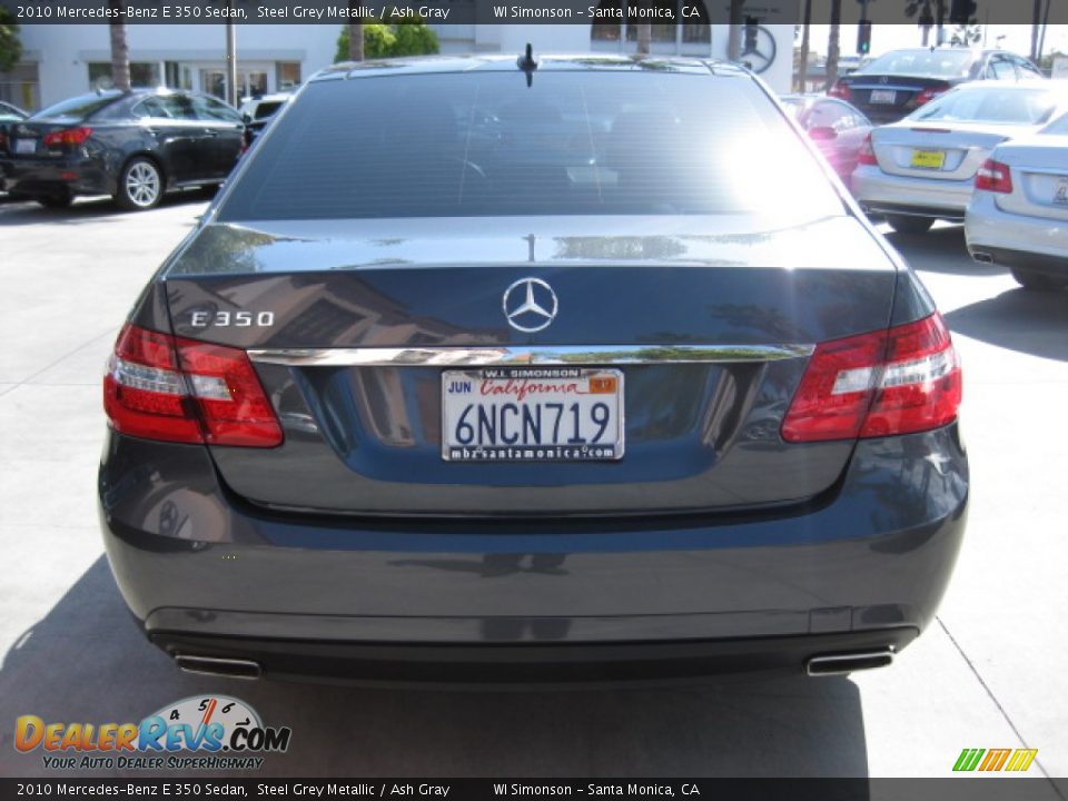 2010 Mercedes-Benz E 350 Sedan Steel Grey Metallic / Ash Gray Photo #3