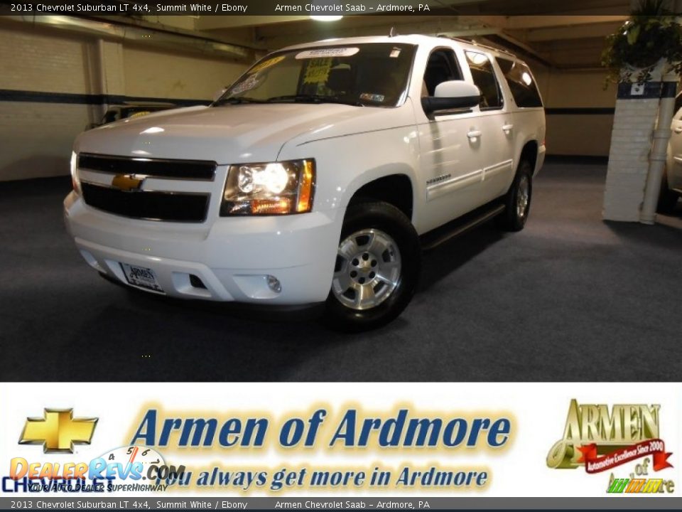 2013 Chevrolet Suburban LT 4x4 Summit White / Ebony Photo #1