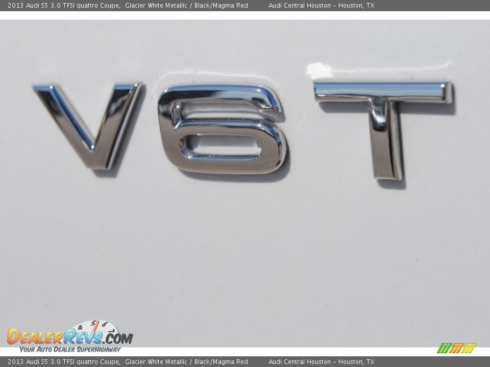 2013 Audi S5 3.0 TFSI quattro Coupe Glacier White Metallic / Black/Magma Red Photo #14