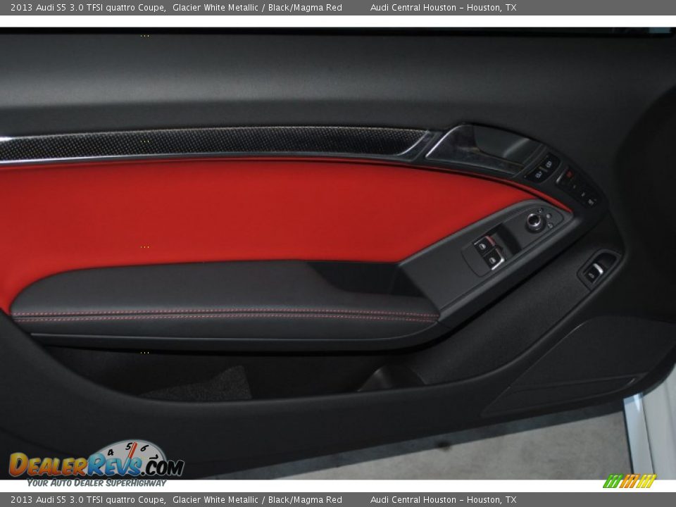 2013 Audi S5 3.0 TFSI quattro Coupe Glacier White Metallic / Black/Magma Red Photo #15