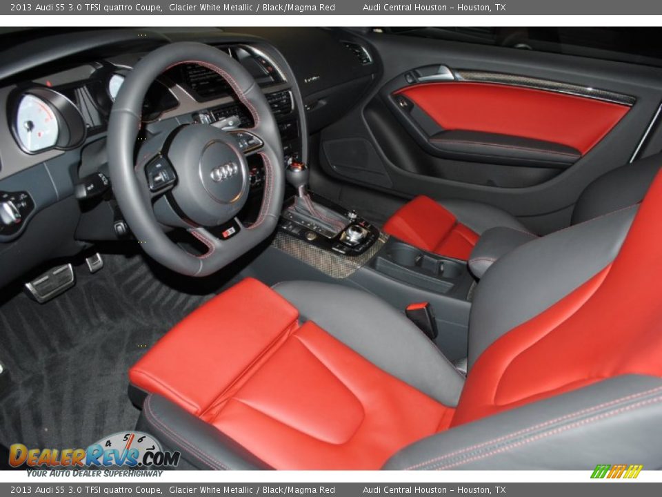 Black/Magma Red Interior - 2013 Audi S5 3.0 TFSI quattro Coupe Photo #16