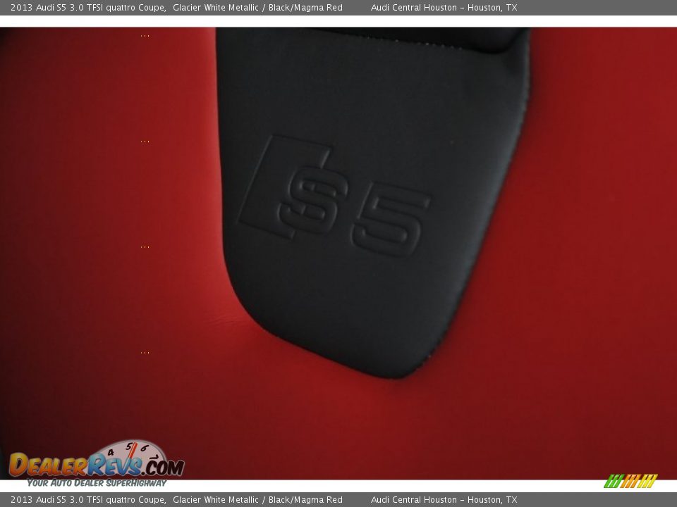 2013 Audi S5 3.0 TFSI quattro Coupe Glacier White Metallic / Black/Magma Red Photo #19