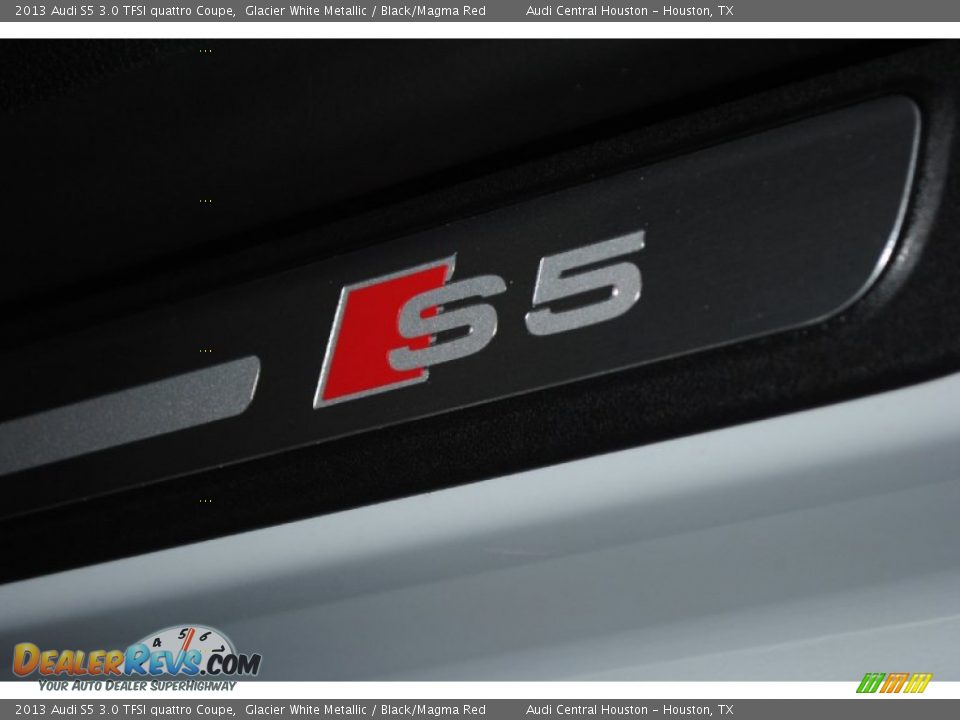 2013 Audi S5 3.0 TFSI quattro Coupe Glacier White Metallic / Black/Magma Red Photo #20