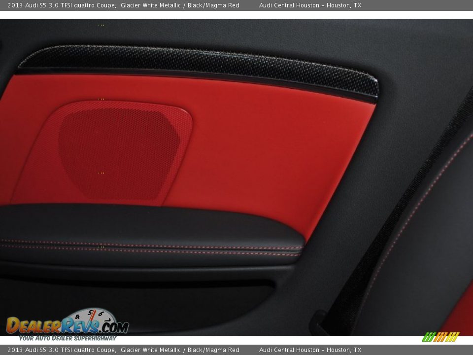 2013 Audi S5 3.0 TFSI quattro Coupe Glacier White Metallic / Black/Magma Red Photo #23