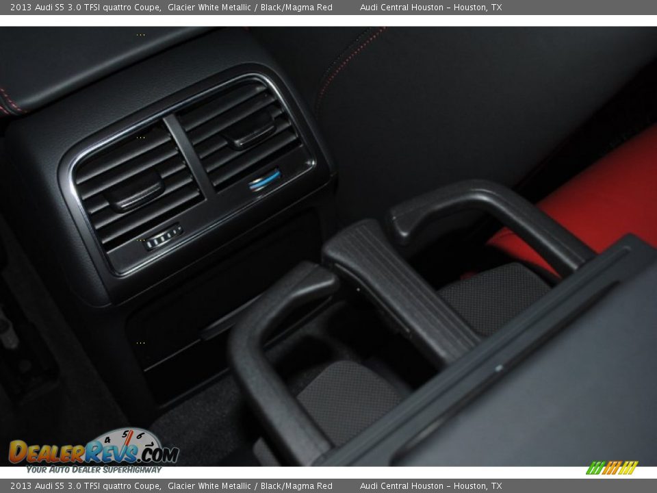 2013 Audi S5 3.0 TFSI quattro Coupe Glacier White Metallic / Black/Magma Red Photo #24