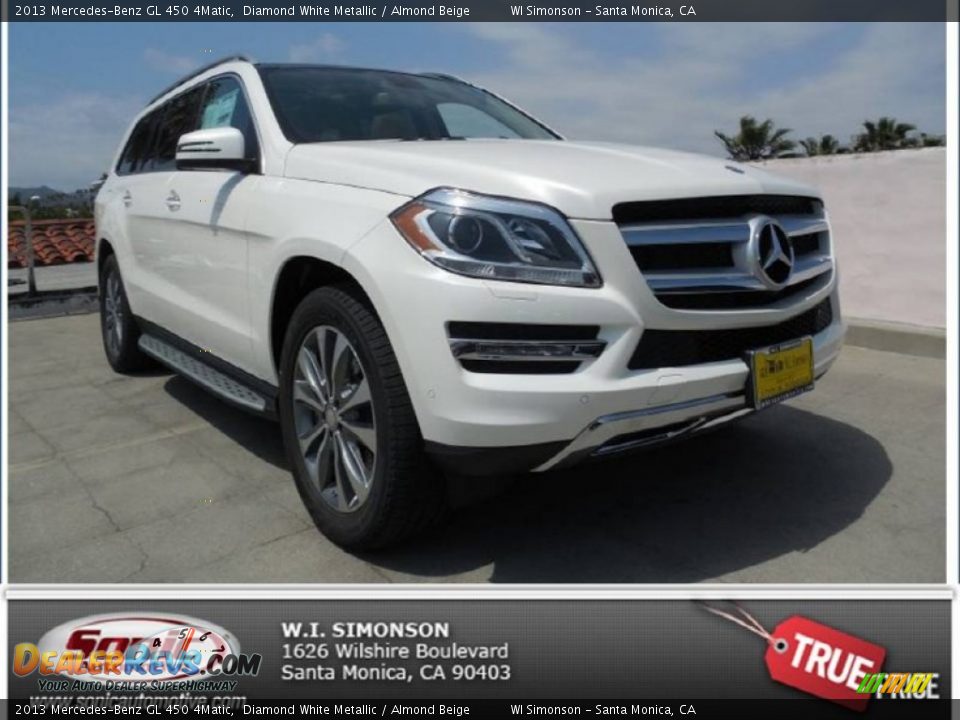 2013 Mercedes-Benz GL 450 4Matic Diamond White Metallic / Almond Beige Photo #1