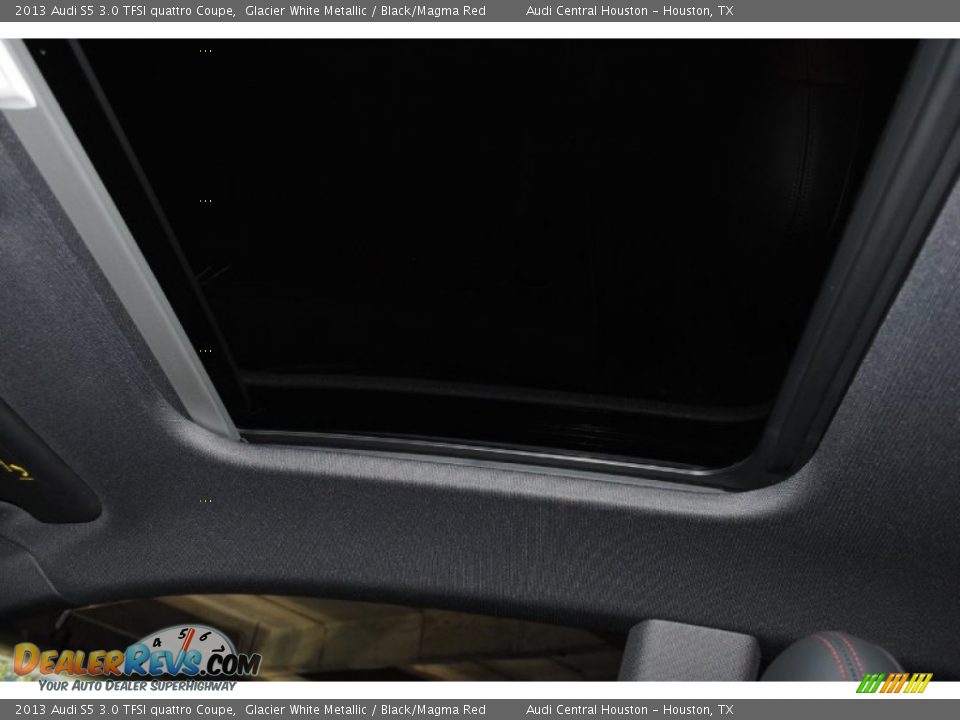 2013 Audi S5 3.0 TFSI quattro Coupe Glacier White Metallic / Black/Magma Red Photo #27