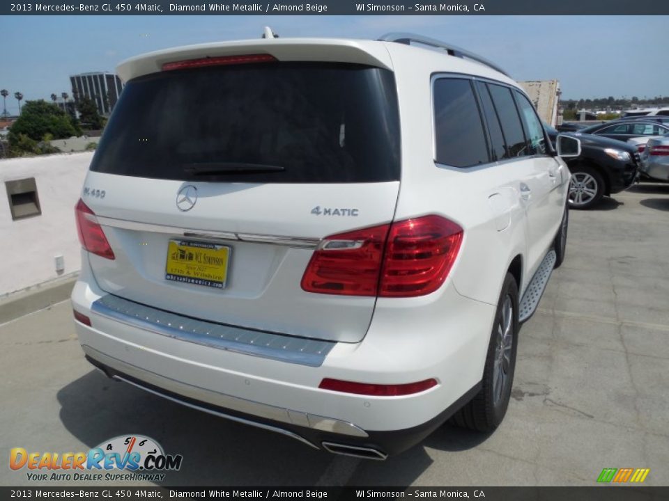 2013 Mercedes-Benz GL 450 4Matic Diamond White Metallic / Almond Beige Photo #4