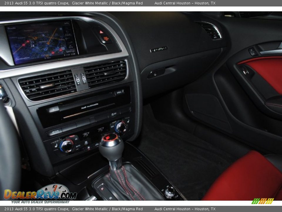 2013 Audi S5 3.0 TFSI quattro Coupe Glacier White Metallic / Black/Magma Red Photo #30
