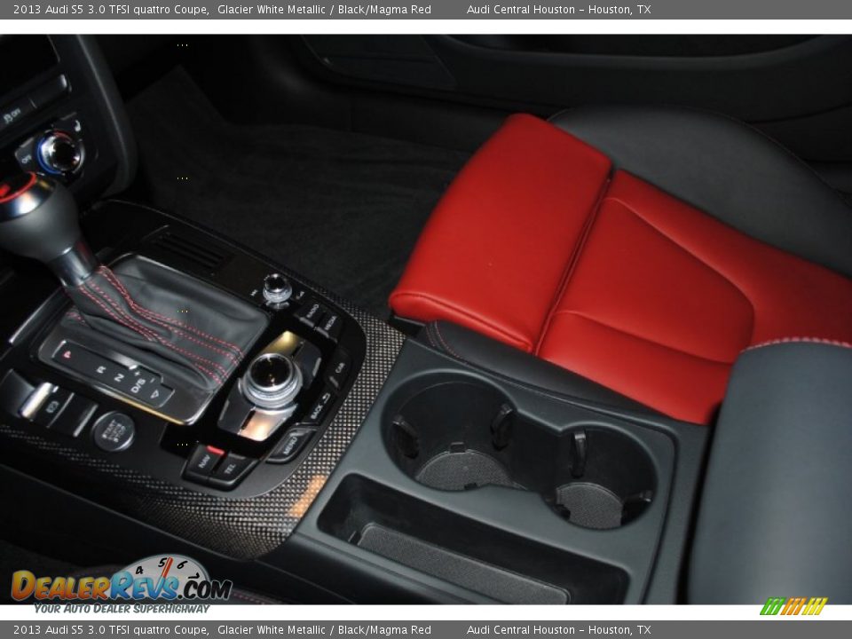 2013 Audi S5 3.0 TFSI quattro Coupe Glacier White Metallic / Black/Magma Red Photo #31