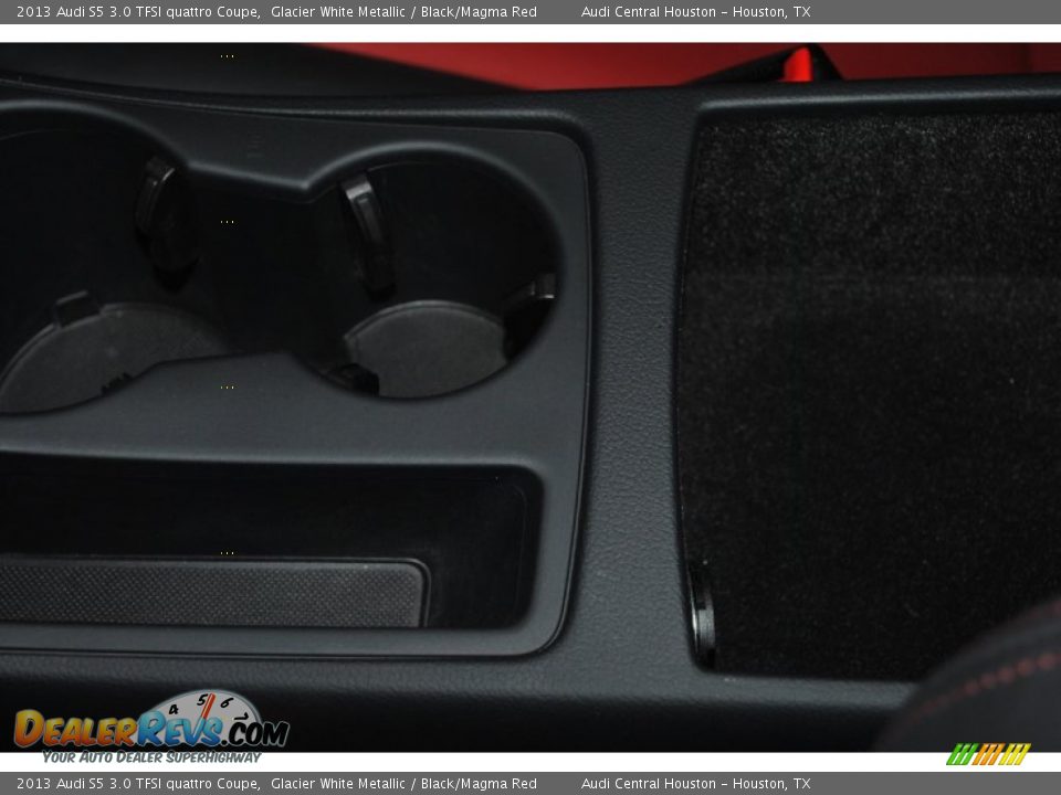 2013 Audi S5 3.0 TFSI quattro Coupe Glacier White Metallic / Black/Magma Red Photo #32