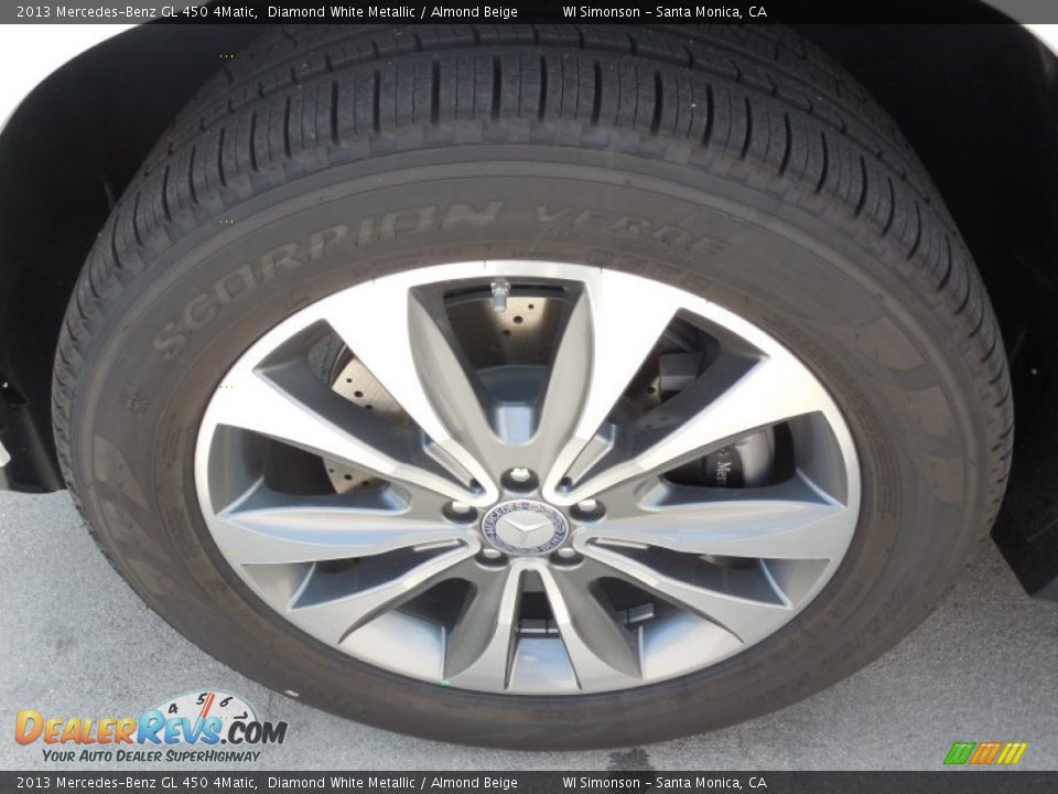 2013 Mercedes-Benz GL 450 4Matic Diamond White Metallic / Almond Beige Photo #10