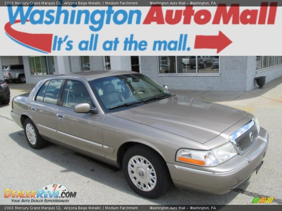 2003 Mercury Grand Marquis GS Arizona Beige Metallic / Medium Parchment Photo #1