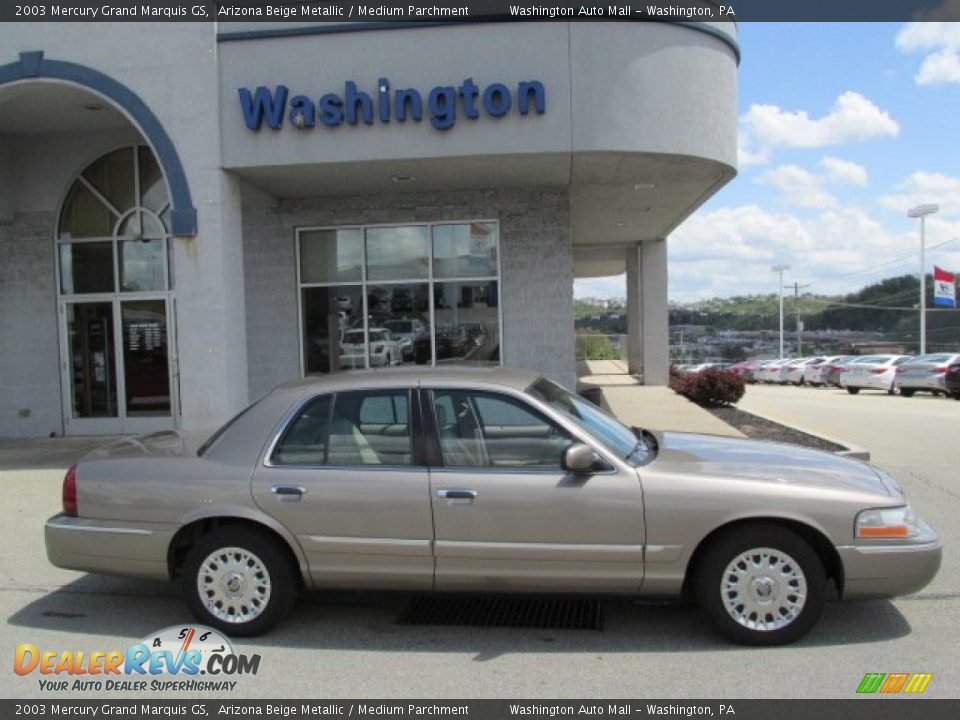 2003 Mercury Grand Marquis GS Arizona Beige Metallic / Medium Parchment Photo #2