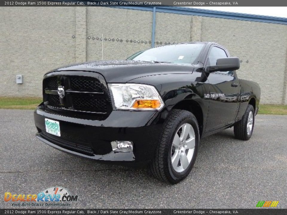 2012 Dodge Ram 1500 Express Regular Cab Black / Dark Slate Gray/Medium Graystone Photo #1
