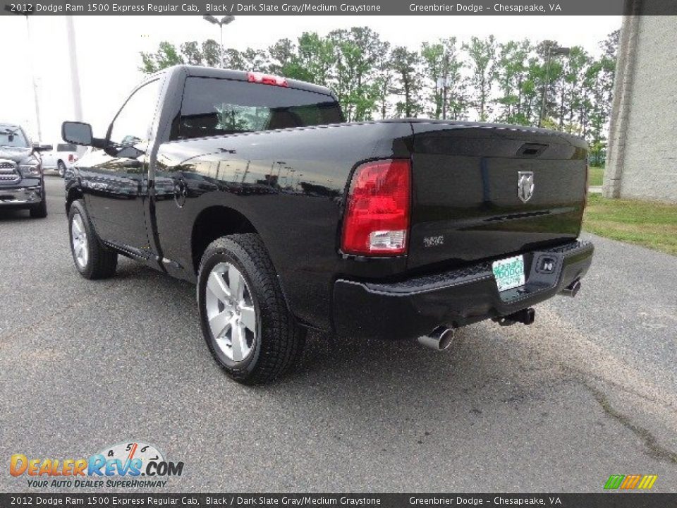 2012 Dodge Ram 1500 Express Regular Cab Black / Dark Slate Gray/Medium Graystone Photo #4