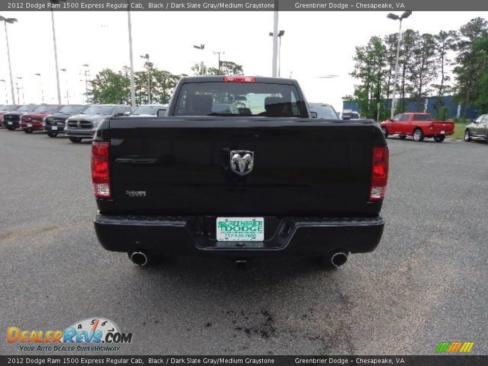 2012 Dodge Ram 1500 Express Regular Cab Black / Dark Slate Gray/Medium Graystone Photo #5