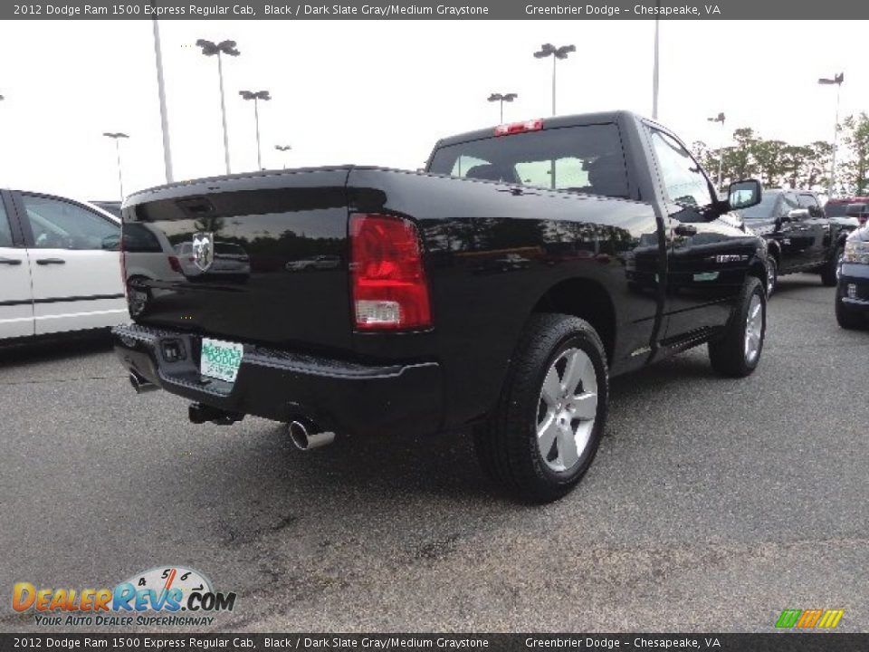 2012 Dodge Ram 1500 Express Regular Cab Black / Dark Slate Gray/Medium Graystone Photo #6