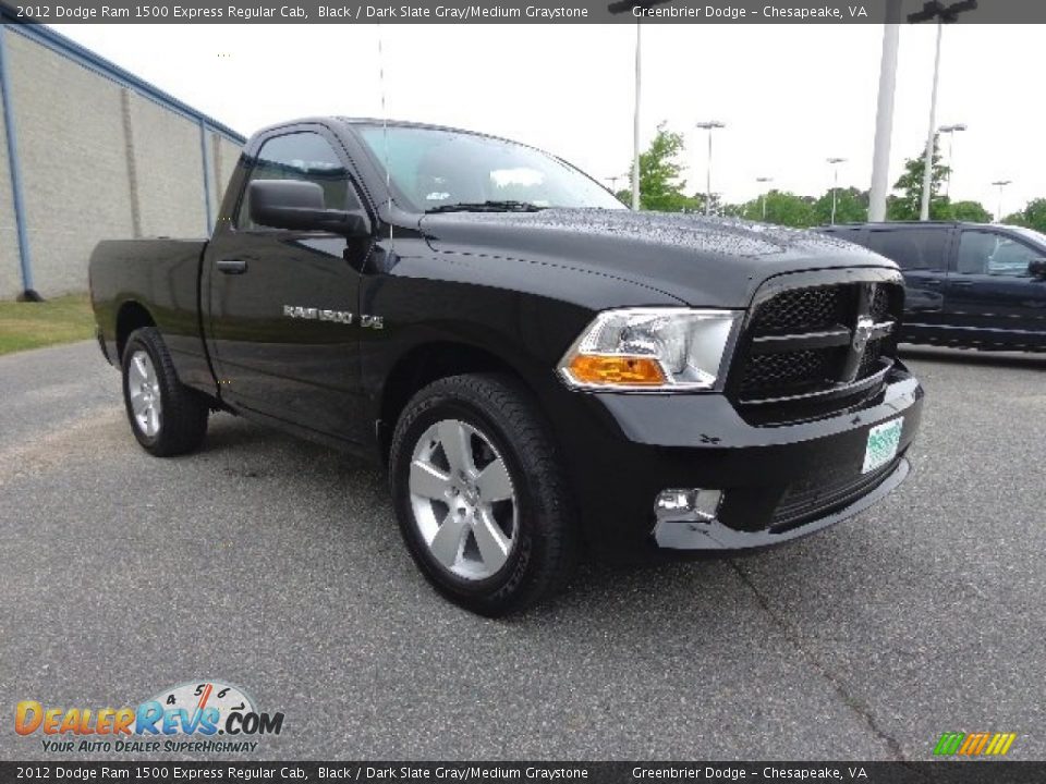 2012 Dodge Ram 1500 Express Regular Cab Black / Dark Slate Gray/Medium Graystone Photo #8