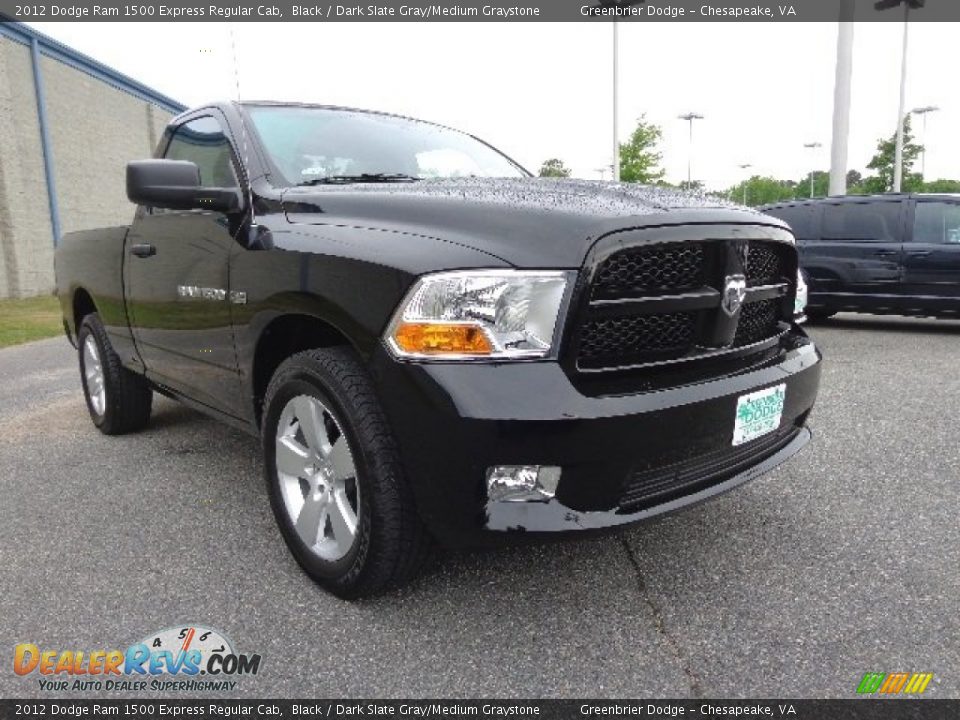 2012 Dodge Ram 1500 Express Regular Cab Black / Dark Slate Gray/Medium Graystone Photo #9