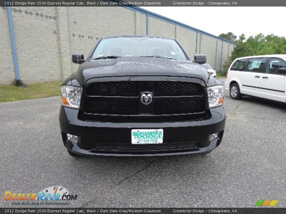2012 Dodge Ram 1500 Express Regular Cab Black / Dark Slate Gray/Medium Graystone Photo #10