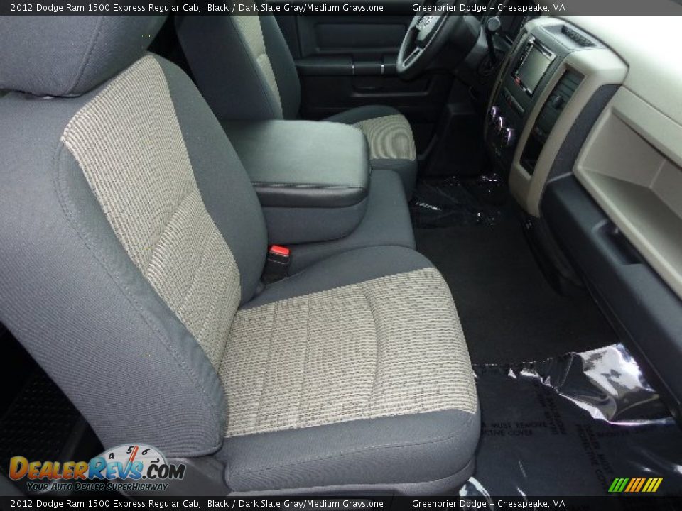 2012 Dodge Ram 1500 Express Regular Cab Black / Dark Slate Gray/Medium Graystone Photo #14