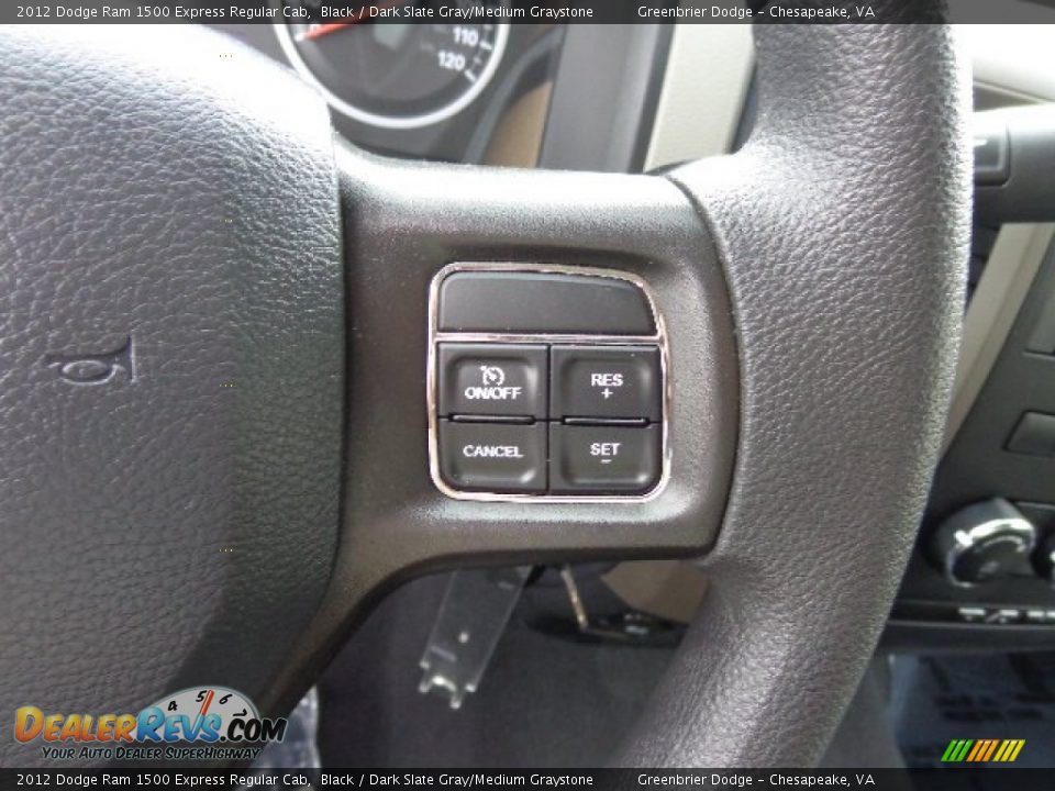 2012 Dodge Ram 1500 Express Regular Cab Black / Dark Slate Gray/Medium Graystone Photo #22