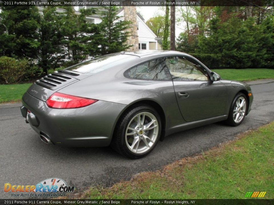 2011 Porsche 911 Carrera Coupe Meteor Grey Metallic / Sand Beige Photo #6