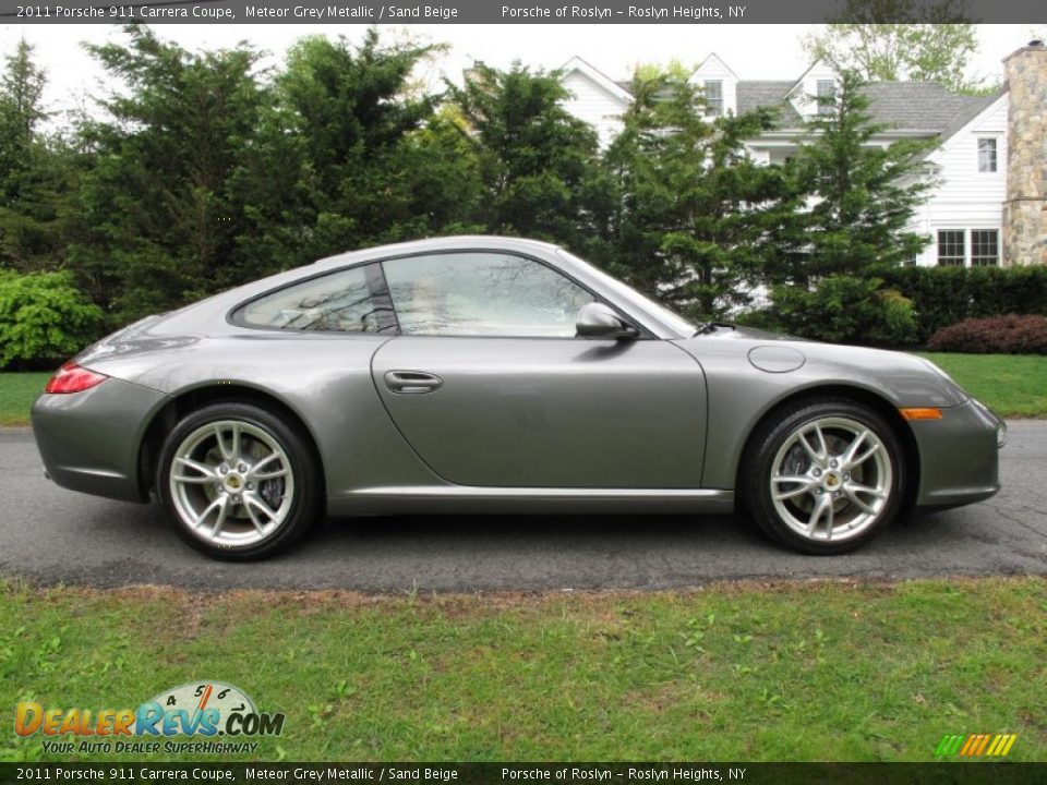 2011 Porsche 911 Carrera Coupe Meteor Grey Metallic / Sand Beige Photo #7