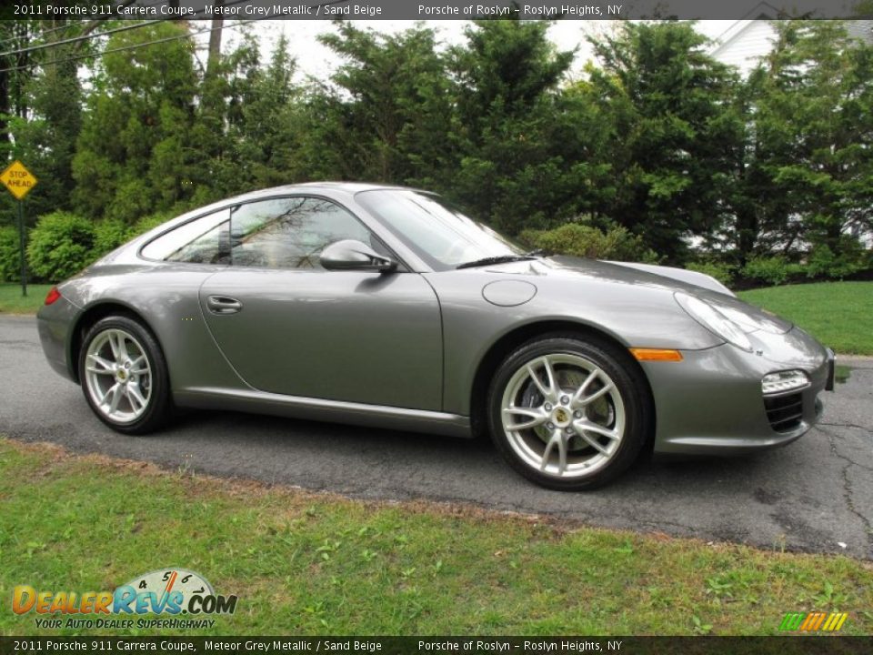 2011 Porsche 911 Carrera Coupe Meteor Grey Metallic / Sand Beige Photo #8