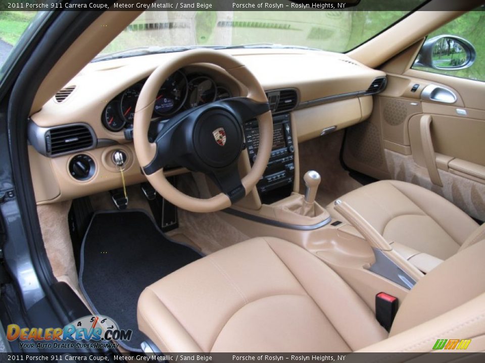 Sand Beige Interior - 2011 Porsche 911 Carrera Coupe Photo #9