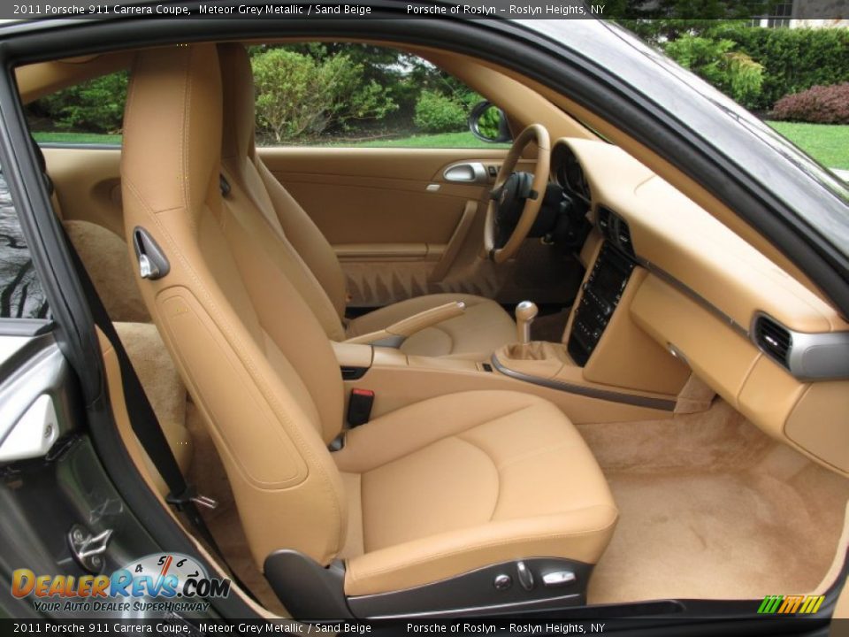 2011 Porsche 911 Carrera Coupe Meteor Grey Metallic / Sand Beige Photo #12