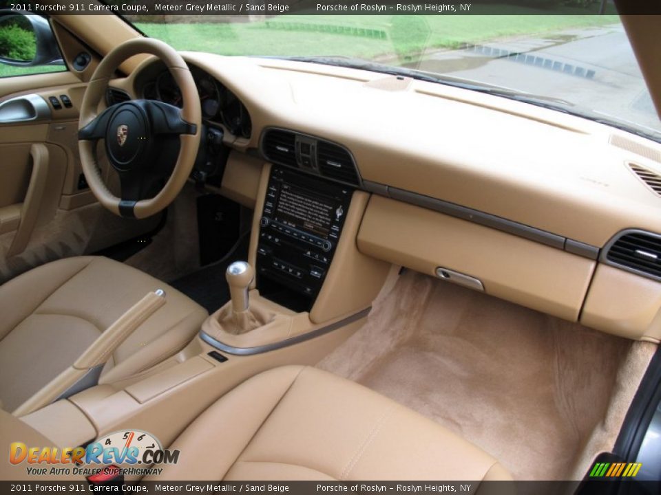 2011 Porsche 911 Carrera Coupe Meteor Grey Metallic / Sand Beige Photo #14