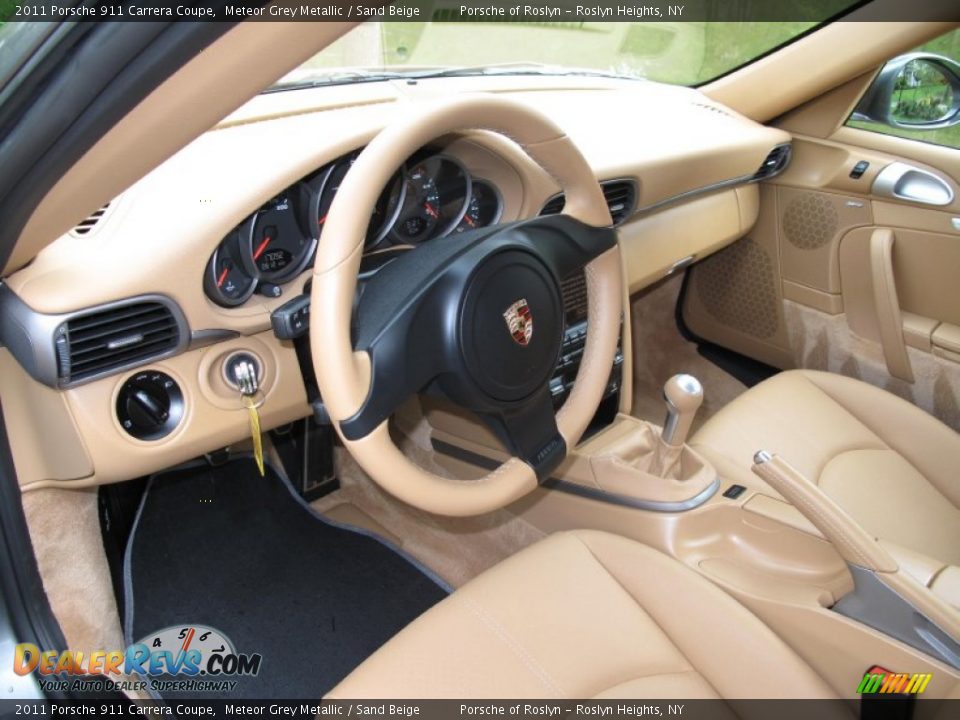 Sand Beige Interior - 2011 Porsche 911 Carrera Coupe Photo #15