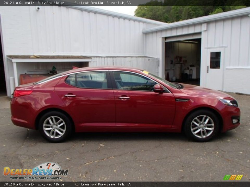 2012 Kia Optima LX Spicy Red / Beige Photo #1