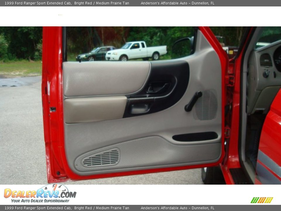 1999 Ford Ranger Sport Extended Cab Bright Red / Medium Prairie Tan Photo #9