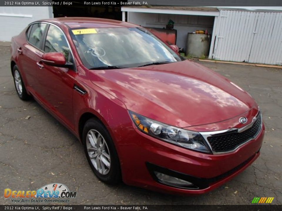 2012 Kia Optima LX Spicy Red / Beige Photo #2