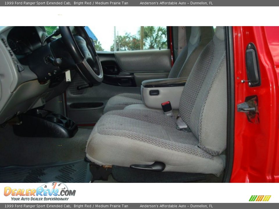 1999 Ford Ranger Sport Extended Cab Bright Red / Medium Prairie Tan Photo #10
