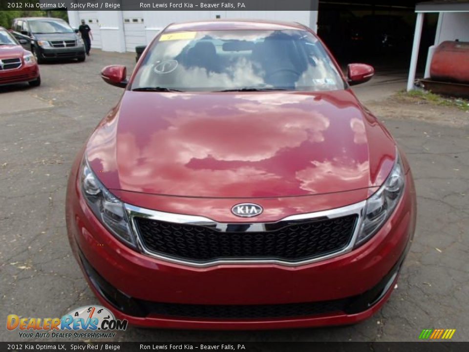 2012 Kia Optima LX Spicy Red / Beige Photo #3