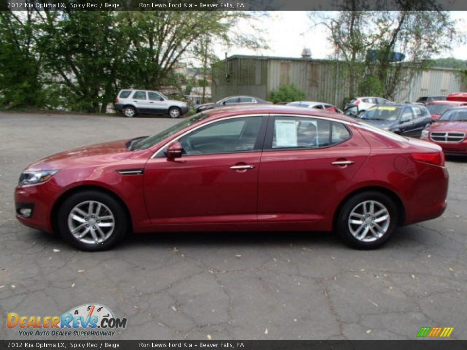 2012 Kia Optima LX Spicy Red / Beige Photo #5