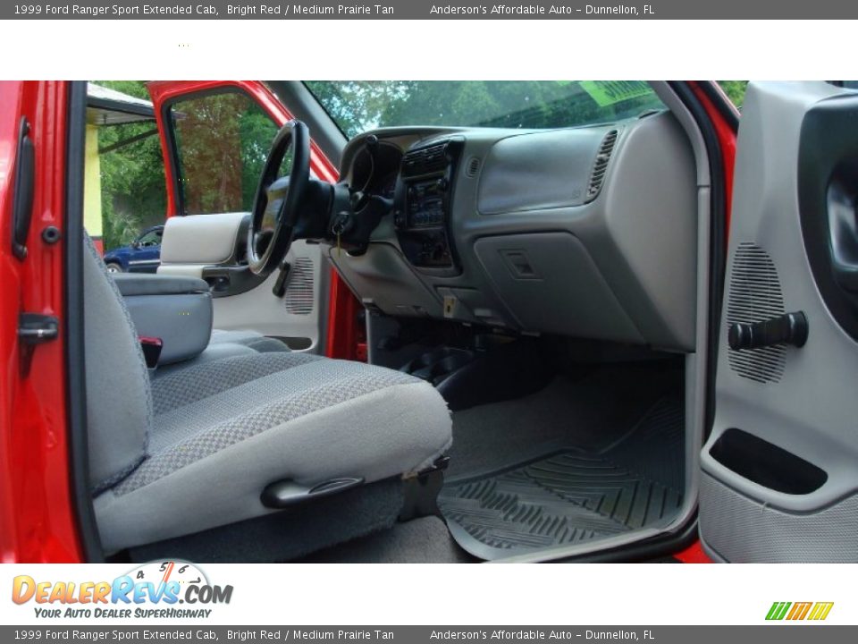 1999 Ford Ranger Sport Extended Cab Bright Red / Medium Prairie Tan Photo #13