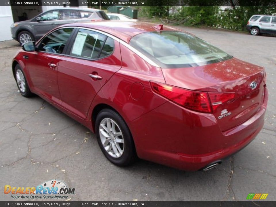 2012 Kia Optima LX Spicy Red / Beige Photo #6