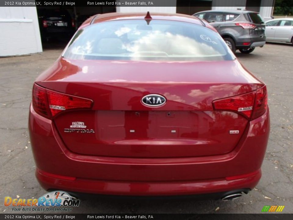 2012 Kia Optima LX Spicy Red / Beige Photo #7