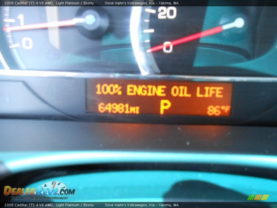 2008 Cadillac STS 4 V6 AWD Light Platinum / Ebony Photo #28