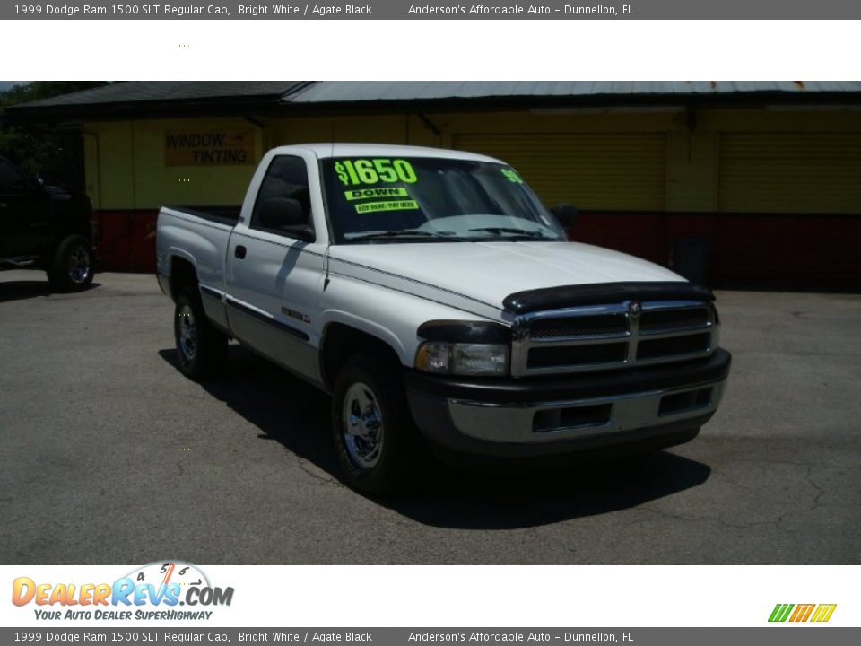1999 Dodge Ram 1500 SLT Regular Cab Bright White / Agate Black Photo #1